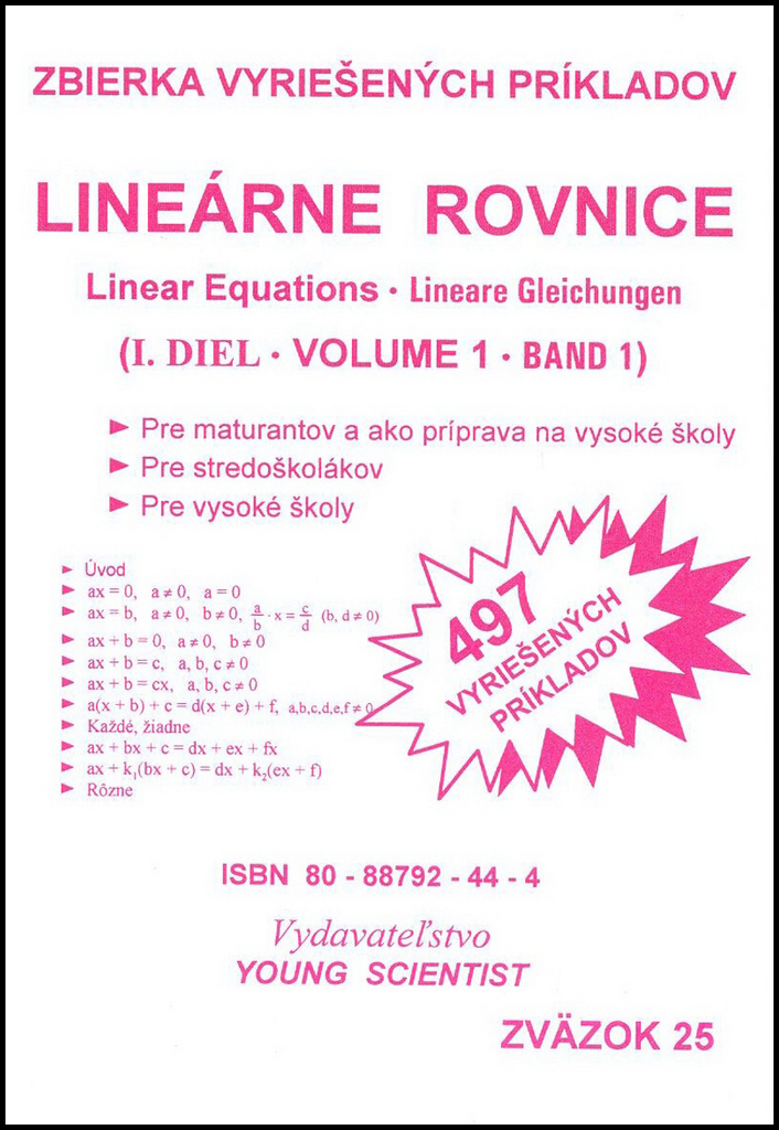 Lineárne rovnice I.diel - Marián Olejár