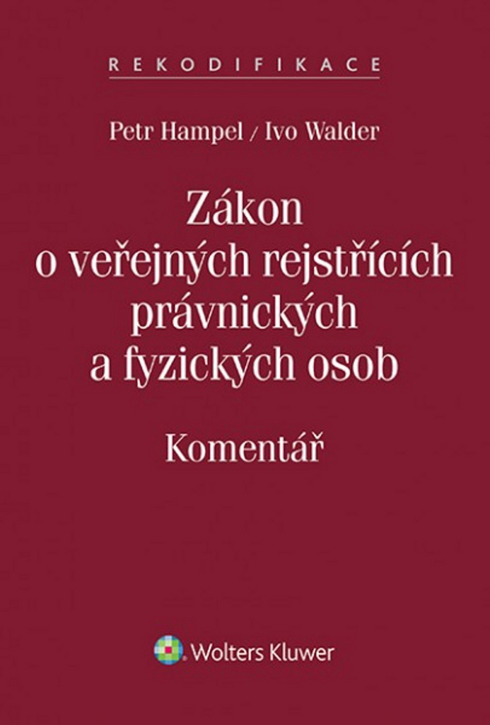 Zákon o veřejných rejstřících právnických a fyzických osob - Petr Hampel