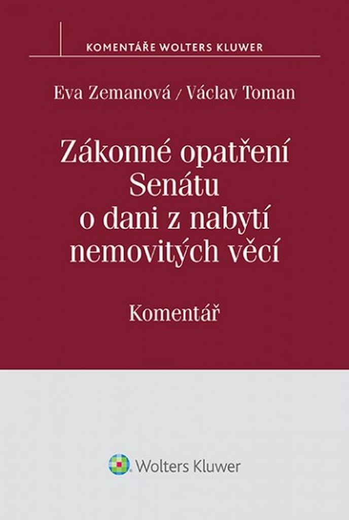 Zákonné opatření Senátu o dani z nabytí nemovitých věcí - Eva Zemanová
