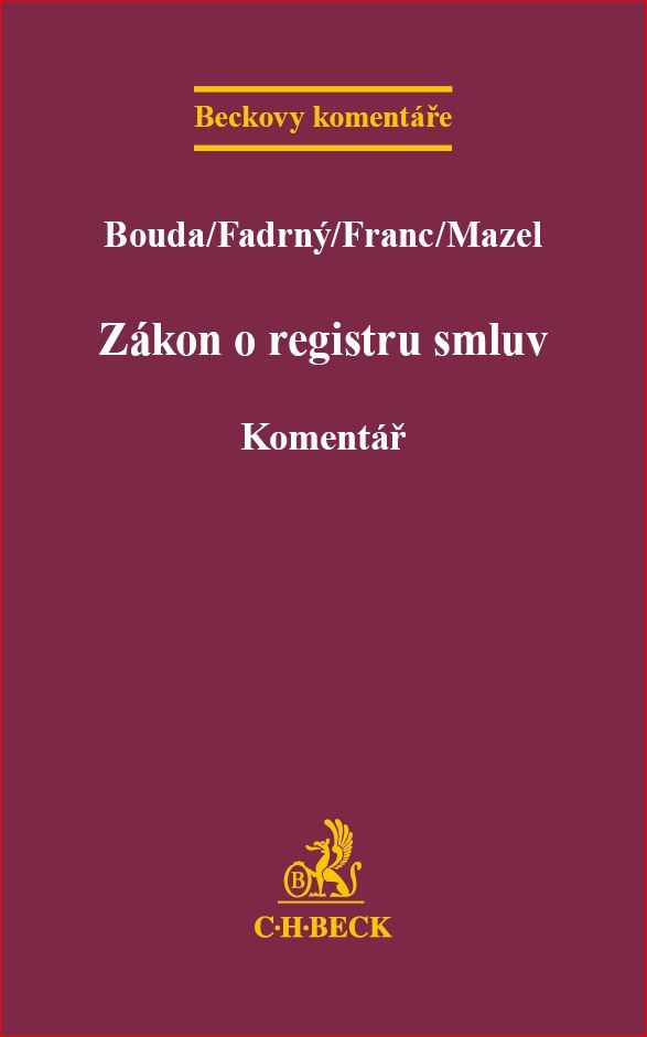 Zákon o registru smluv Komentář - Petr Boudy