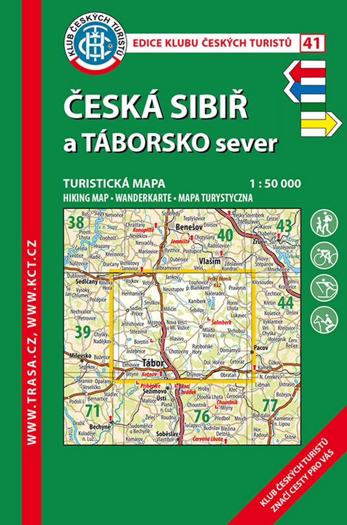 KČT 41 Česká sibiř a Táborsko sever 1:50 000