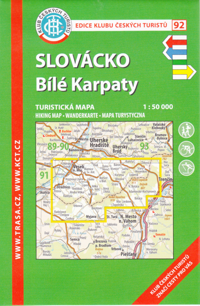 KČT 92 Slovácko, Bílé Karpaty 1:50 000