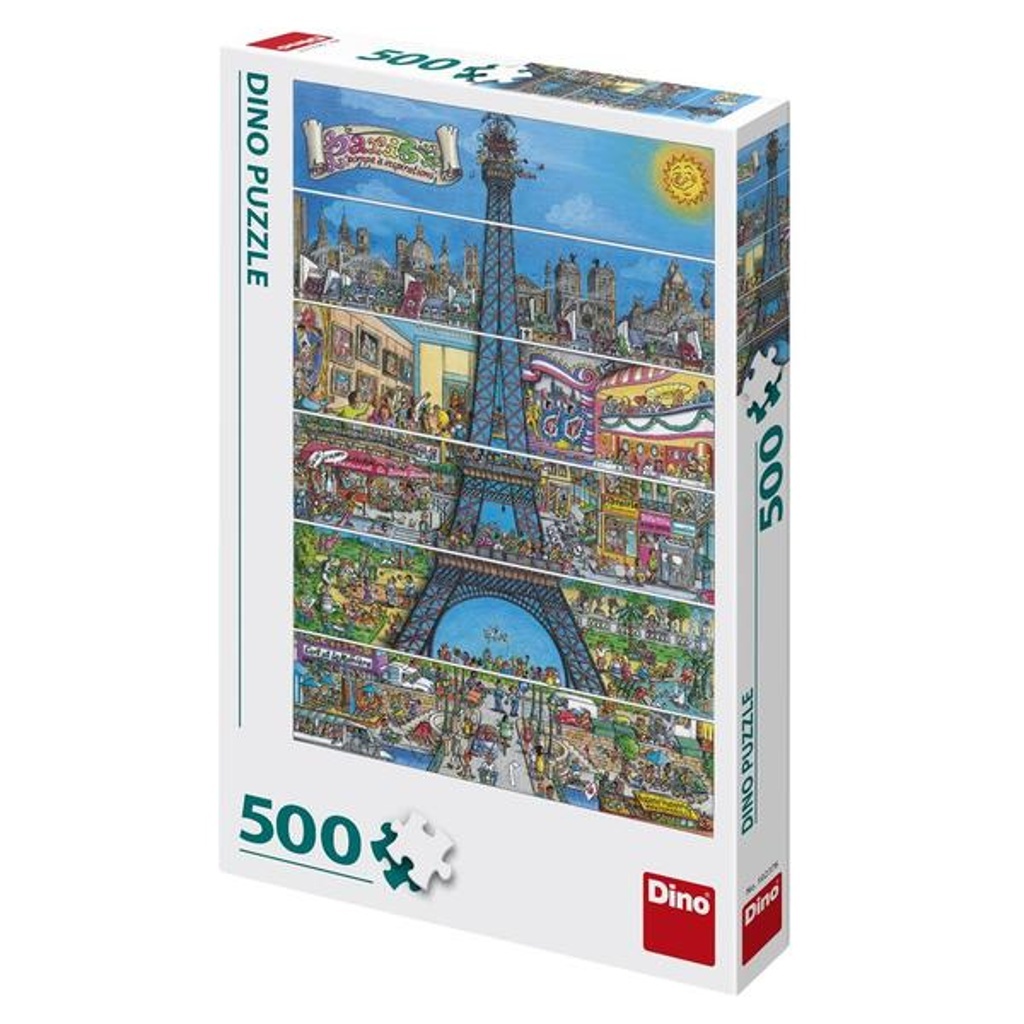 Puzzle 500 Eiffelova věž kreslená
