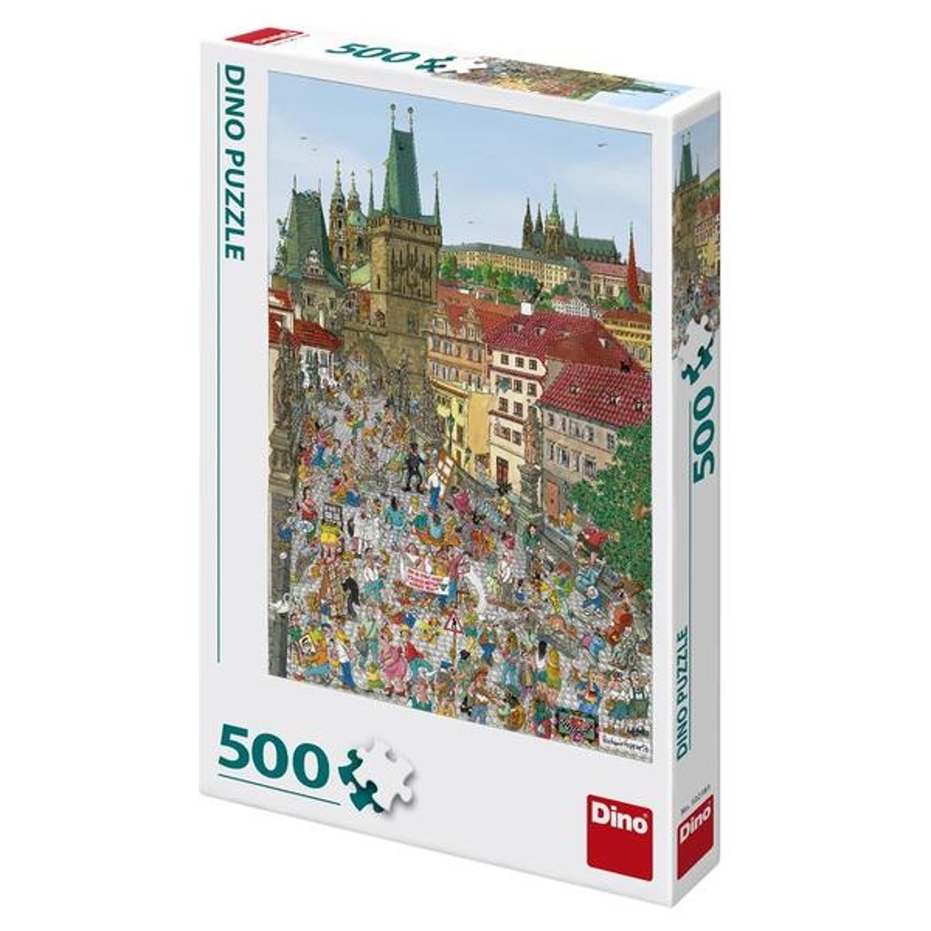 Puzzle 500 Mostecká věž kreslená