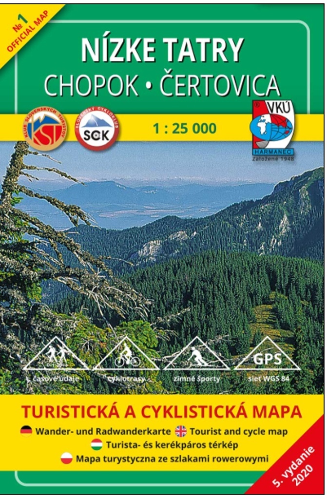 Nízke Tatry Chopok - Čertovica 1:25 000
