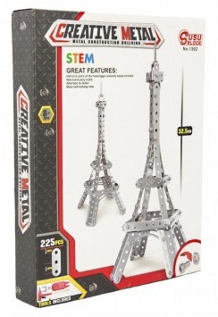 Stavebnice kovová Eiffelova věž 225 dílků v krabici