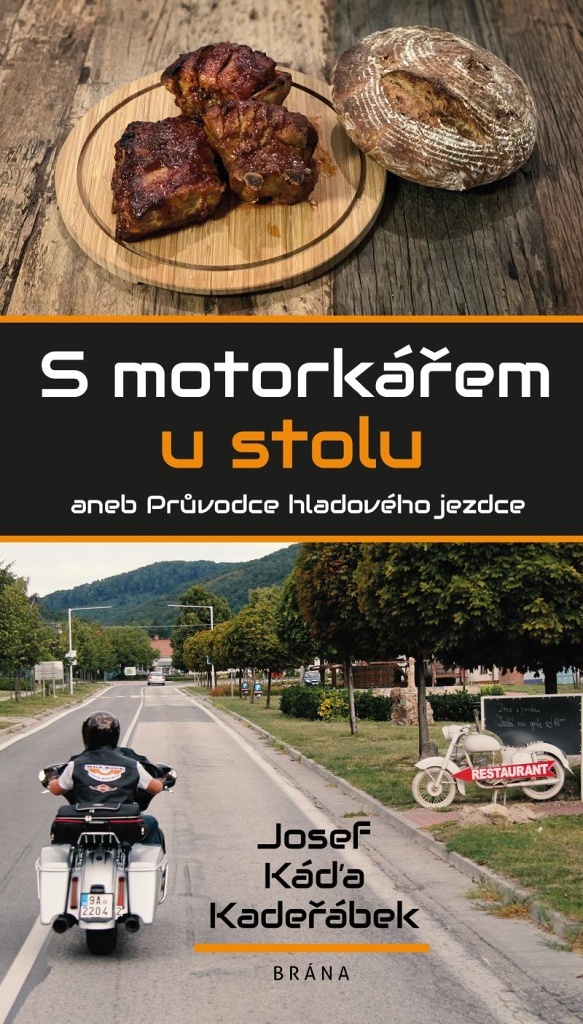 S motorkářem u stolu - Josef Káďa Kadeřábek