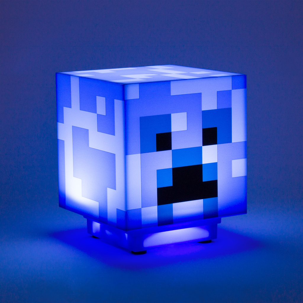 Světlo Minecraft Creeper modré