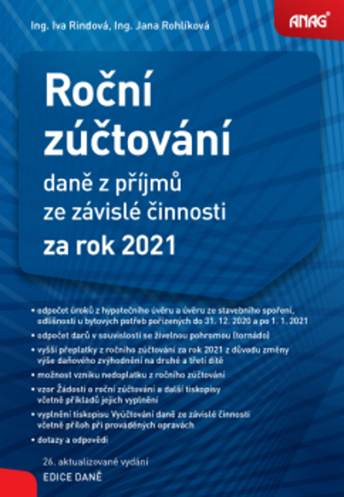 Roční zúčtování daně z příjmů ze závislé činnosti za rok 2021 - Iva Rindová