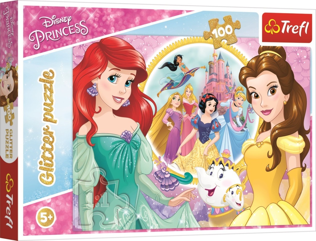 Třpytivé puzzle Disney princezny