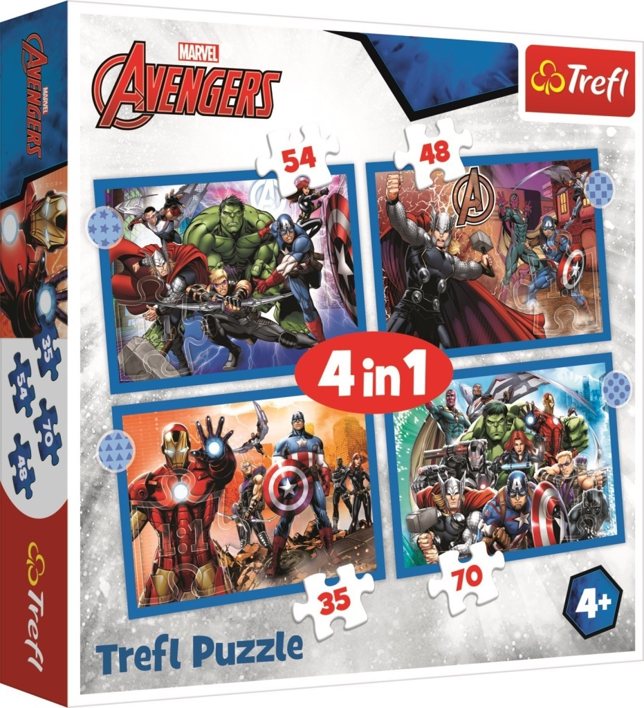 Puzzle Stateční Avengers 4v1