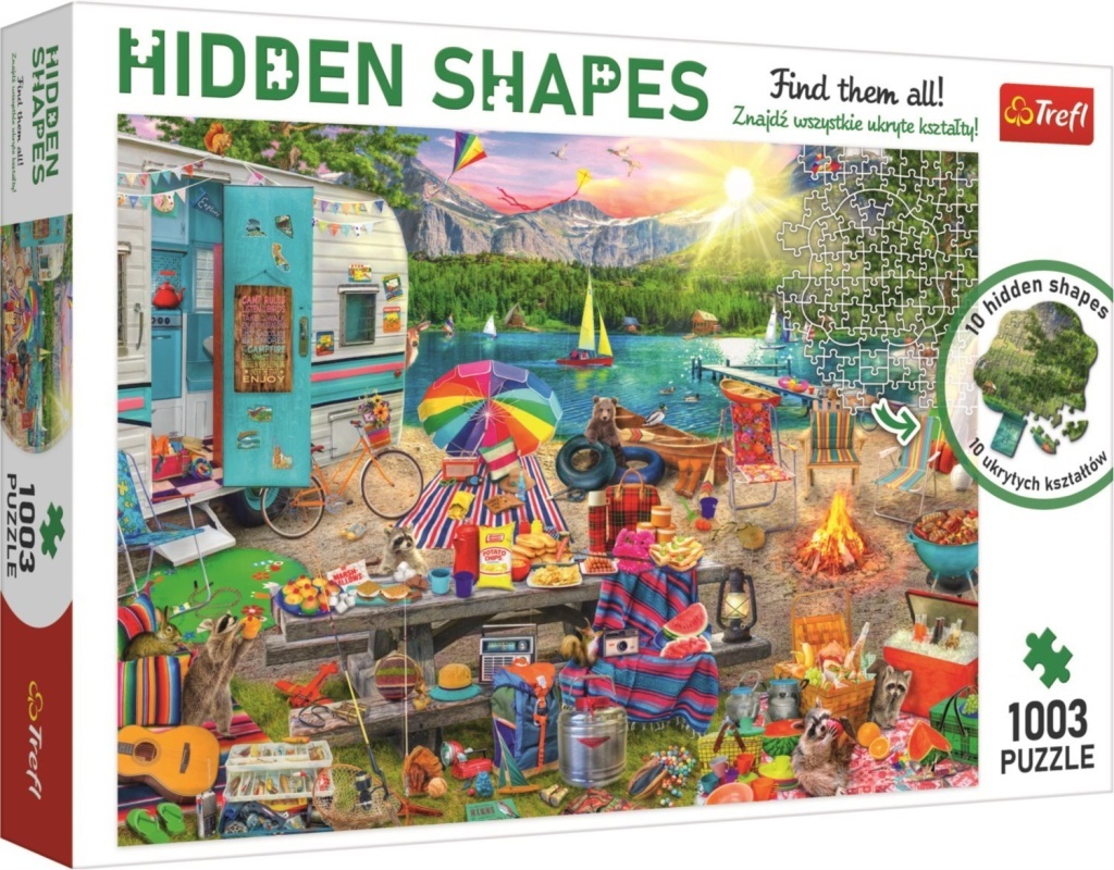 Puzzle Hidden Shapes: Výlet obytným autem