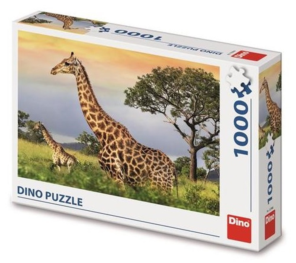 Puzzle 1000 Žirafí rodina