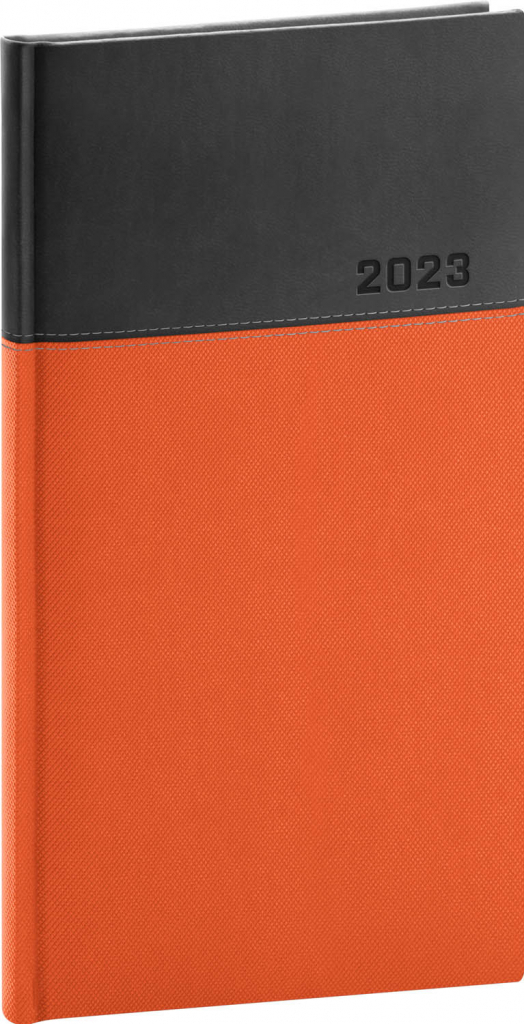 Kapesní diář Dado 2023 oranžovočerný