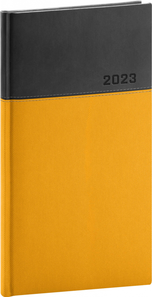Kapesní diář Dado 2023 žlutočerný