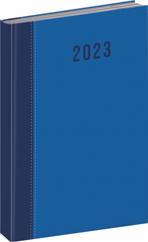 Denní diář Cambio 2023, modrý, 15 × 21 c