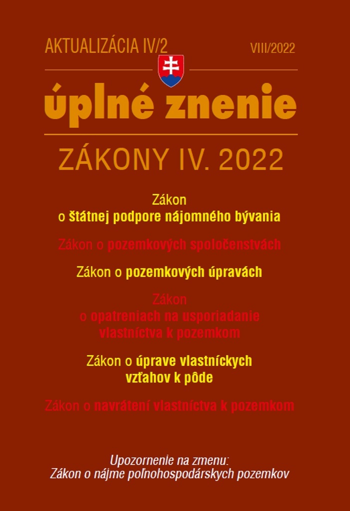 Aktualizácia IV/2 2022 – bývanie, stavebný zákon