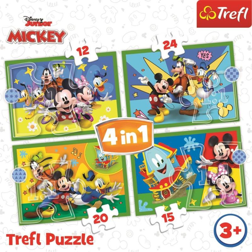 Puzzle Mickeyho klubík S přáteli 4v1