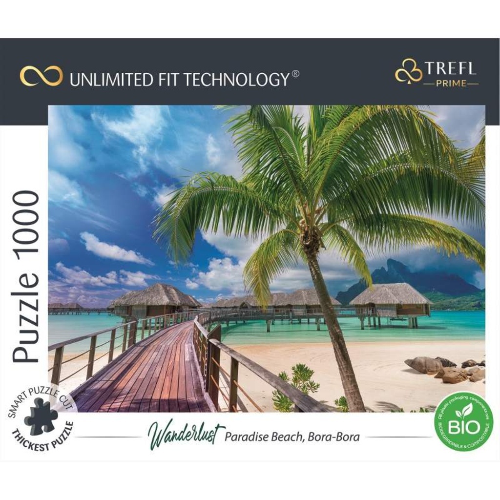 Puzzle Rajská pláž na Bora-Bora 1000 dílků