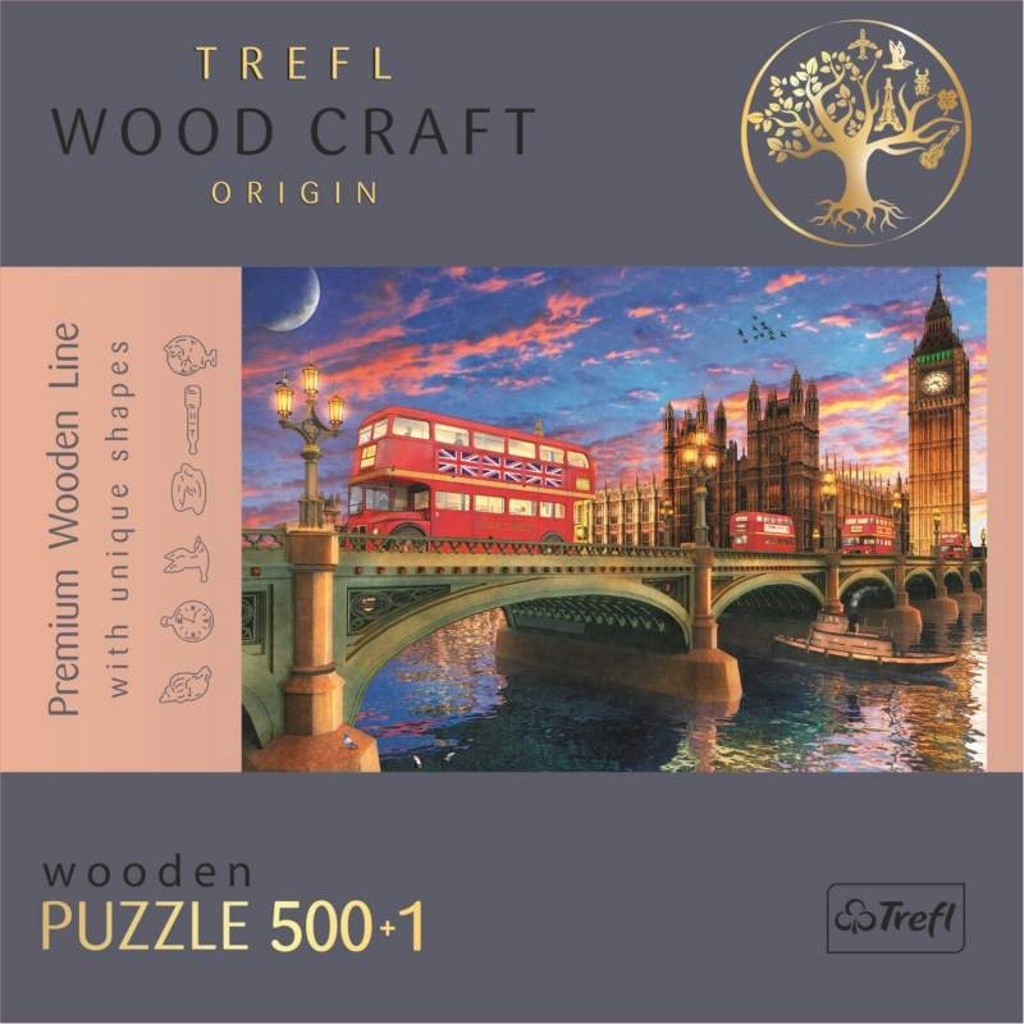 Dřevěné puzzle Westminsterský palác, Big Ben 501 dílků