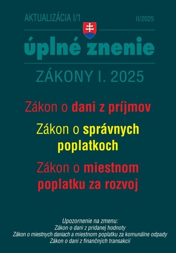 Aktualizcia I/1 2025  daov a tovn