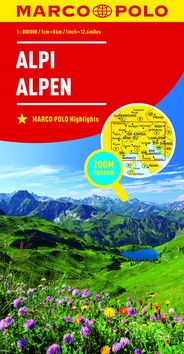Alpy Alpi Alpen 1:800 000