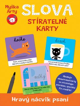Slova Stíratelné karty - Myška Arty, Hravý nácvik psaní, 40 karet
