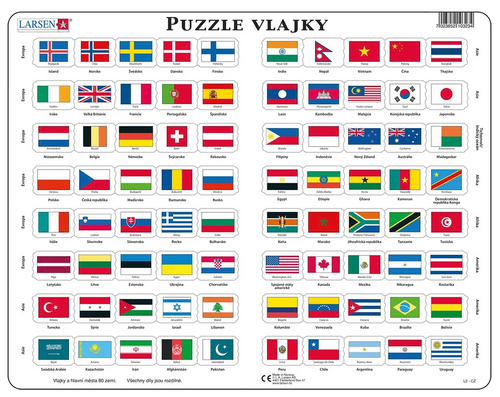 Puzzle 80 Vlajky deskové