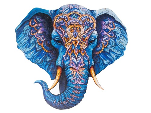Dřevěné puzzle Slon